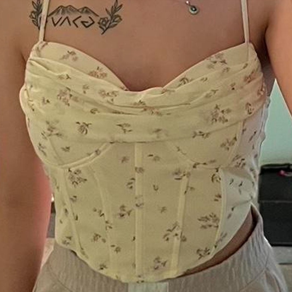 Floral corset top